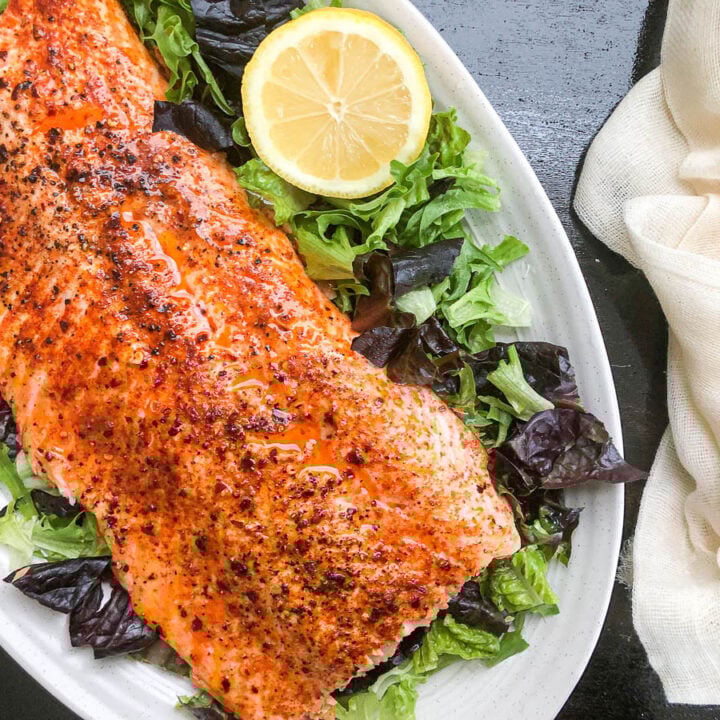 Lemon Garlic Broiled Salmon Cooking With Bliss