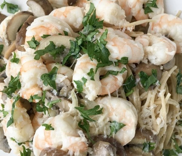 White Wine Lemon Garlic Shrimp Pasta : Cooking With Bliss