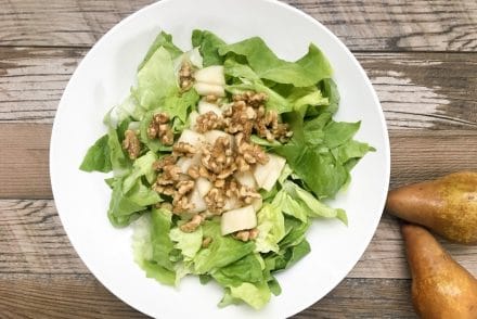 candied walnut pear salad