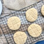 soft and chewy peanut butter cookies made with applesauce