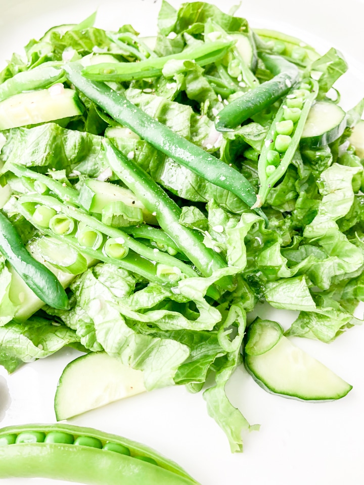 Close up of Vegetable Salad with Lettuce