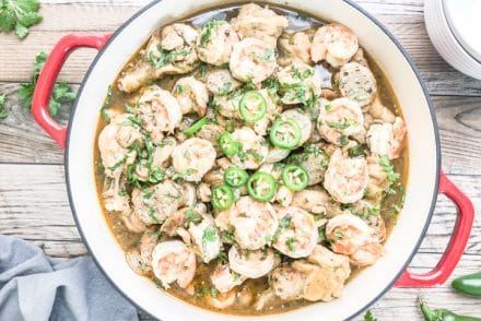 chicken sausage shrimp gumbo