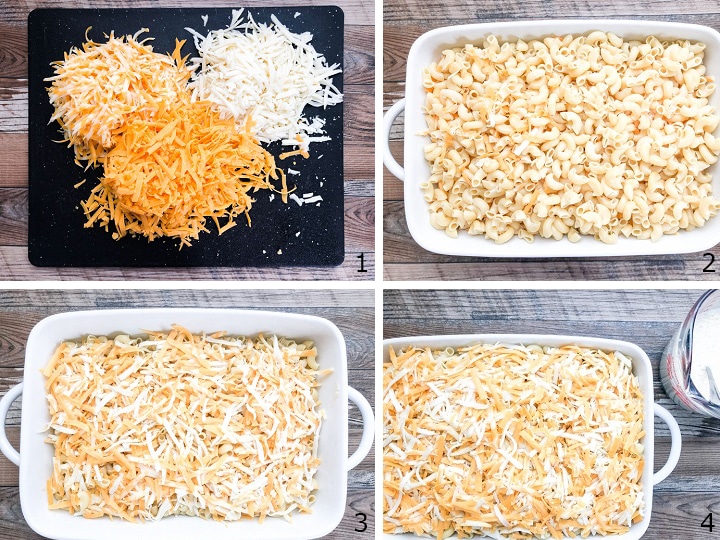step by step photos for making creamy baked mac and cheese