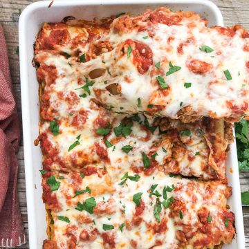 lasagna roll up with cheese pull