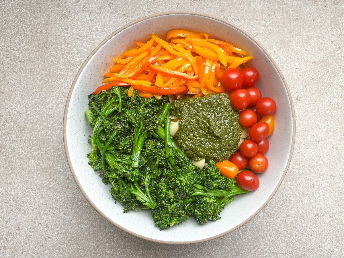 Basil Pesto Pasta With Veggies (No Pine Nuts) Cooking With Bliss