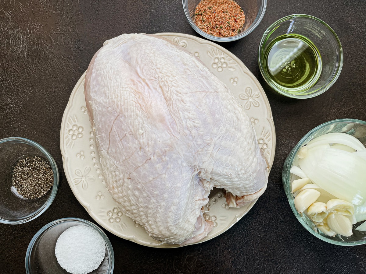 ingredients for cajun turkey breast.